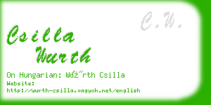 csilla wurth business card